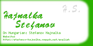 hajnalka stefanov business card